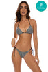 Luli Fama Luli Cheetah Seamless Ruched Back Brazilian Tie Side Bottom